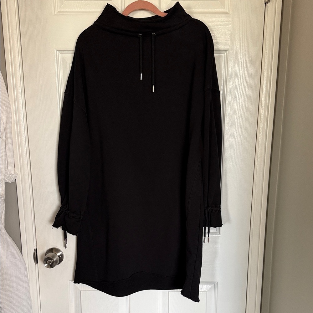 Topshop Black Hoodie Dress
